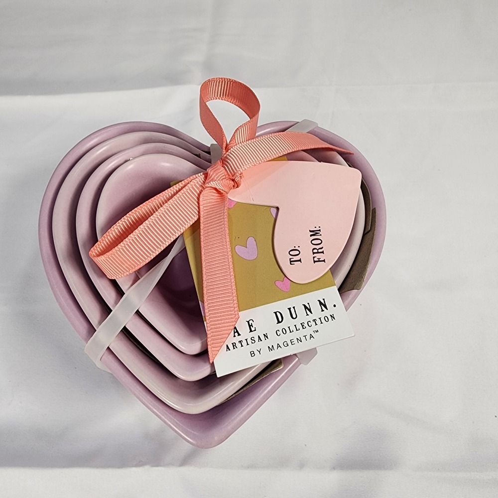 Rae Dunn Lavender Hearts Measuring Cups Set of 4 2024 Artisan By Magenta Coll.